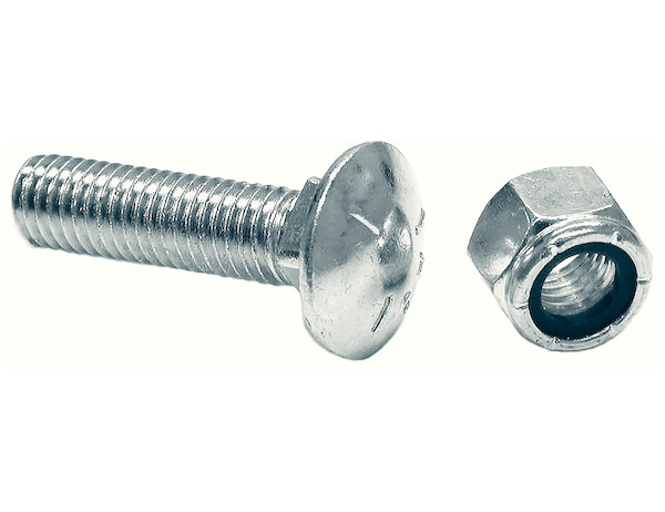 SAM Bulk Cutting Edge 1/2 x 2 Inch Carriage Bolt And Locknut - Set of 9