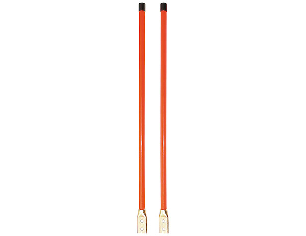 3/4 x 28 Inch Fluorescent Orange Bolt-On Bumper Marker Sight Rods with Hardware