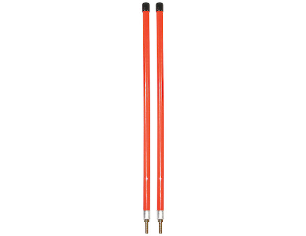 3/4 x 28 Inch Fluorescent Orange Bumper Marker Sight Rods with Hardware