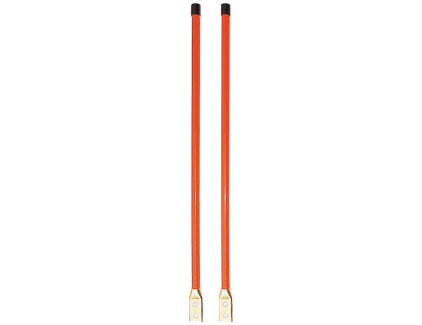 3/4 x 28 Inch Heavy Duty Fluorescent Orange Bolt-On Bumper Marker Sight Rods with Hardware
