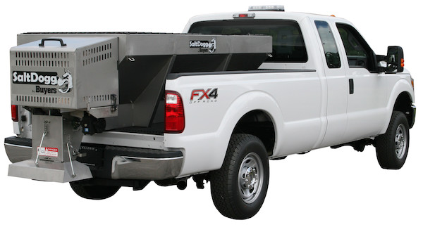 SaltDogg 2.5 Cubic Yard Gas StainlessSteel Hopper Spreader -Extended Chute