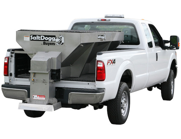 SaltDogg 2.0 Cubic Yard Electric Stainless Steel Hopper Spreader - Adjustable