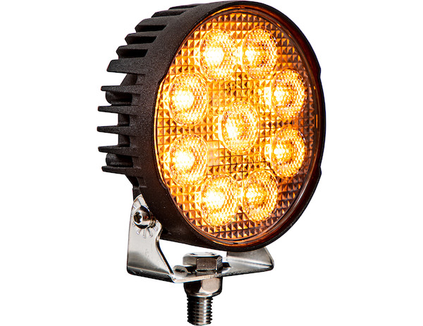 Ultra Bright 4.5 Inch Wide LED Flood Light with Strobe - Round Lens