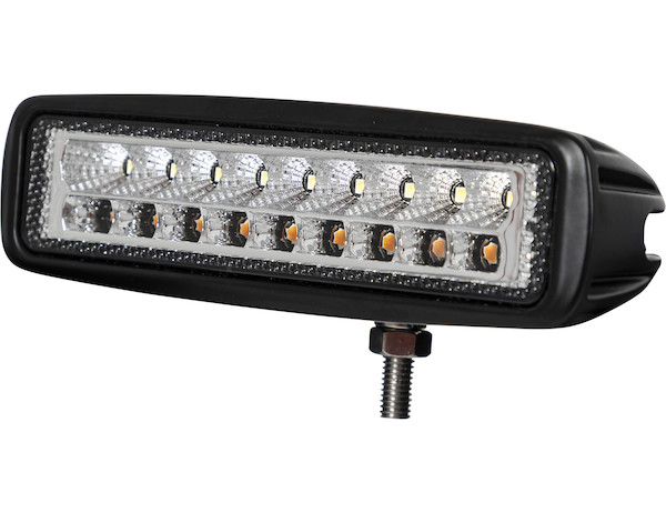 6.5 Inch LED Flood Light with Strobe - Rectangular Lens