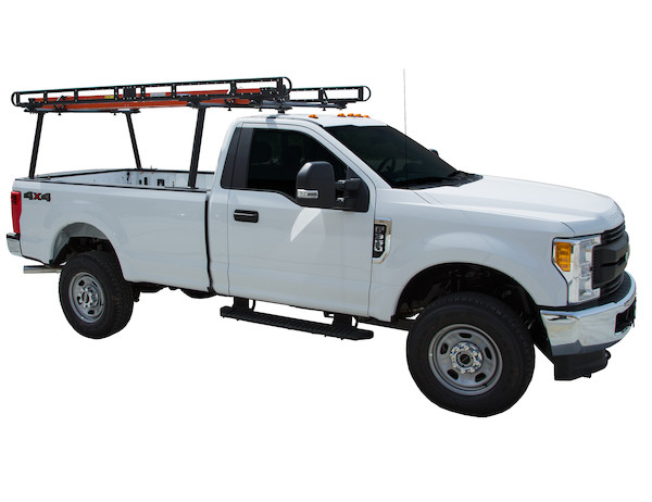 Black Powder-Coated Aluminum Truck Ladder Rack
