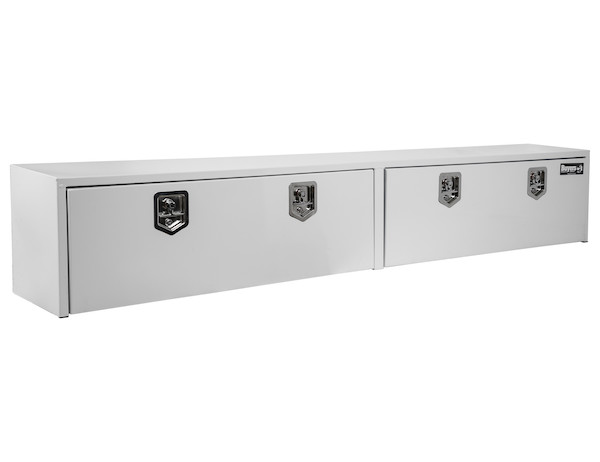 18x16x96 Inch White Steel Topsider Truck Box