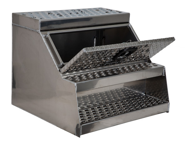 24x28x30 Inch Heavy Duty Diamond Tread Aluminum Step Box