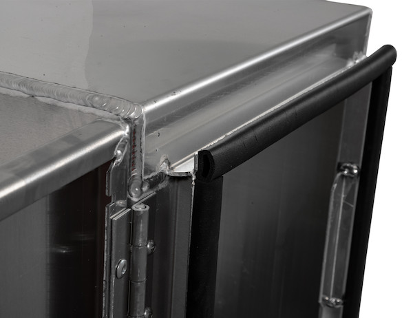 24x24x72 Inch Smooth Aluminum Underbody Truck Tool Box - Double Barn Door, 3-Point Compression Latch