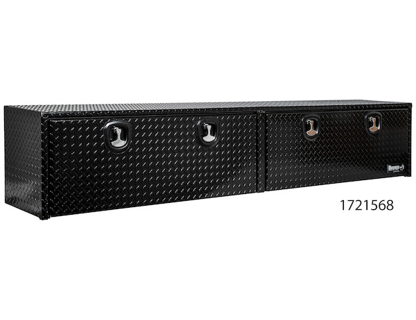 18x16x90 Inch Black Diamond Tread Aluminum Topsider Truck Box