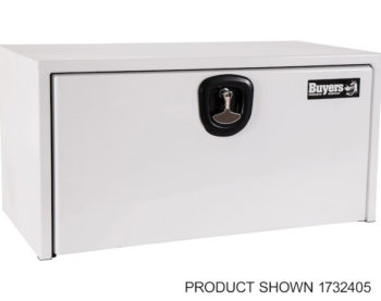 24x24x36 Inch White Steel Underbody Truck Box With 3-Point Latch