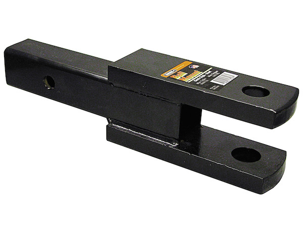 2 Inch Square Solid Shank Clevis Ball Mount Black 9-1/4 Inch Long