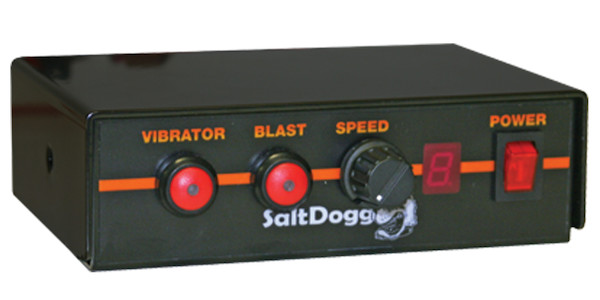 SaltDogg 4.4 Cubic Foot Black Polymer Electric Tailgate Spreader