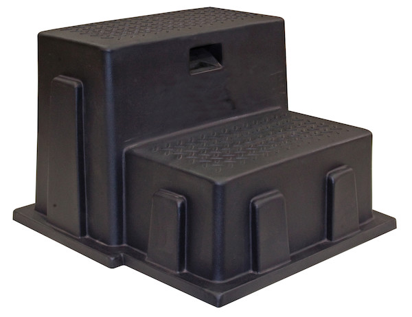 Black Polymer Utility Step - 24 x 21 x 16 Inch Tall