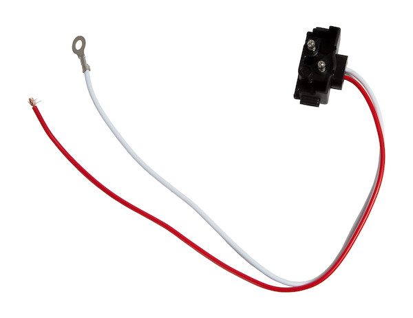 DOT Light Plug 3-Pin Straight Male With 2 Blunt Cut Ends And #10 Ring On Ground