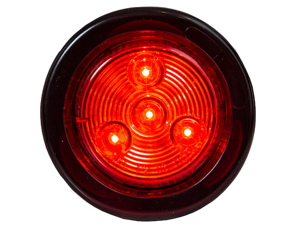 2 Inch Red Round Marker/Clearance Light with 4 LED Kit (Includes Grommet)