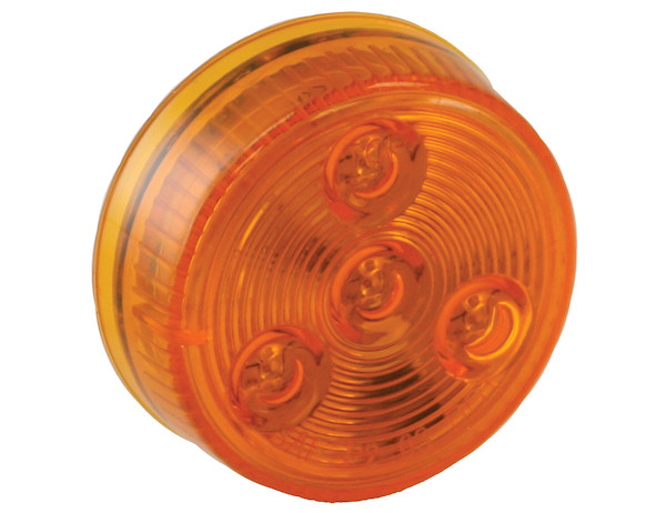 2 Inch Amber Round Marker/Clearance Light with 4 LEDs Kit (Includes Grommet)