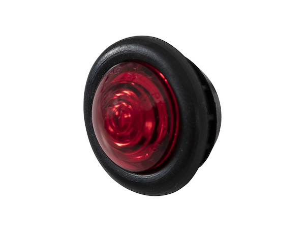 .75 Inch Round Marker Clearance Lights - 1 LED Red With Stripped Leads