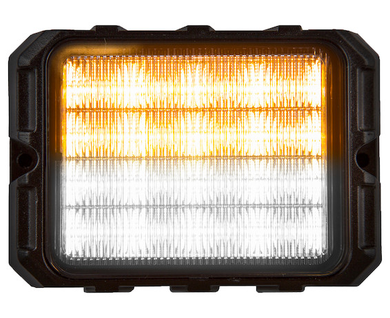 4.75 Inch Amber/Clear 16 LED Strobe Light