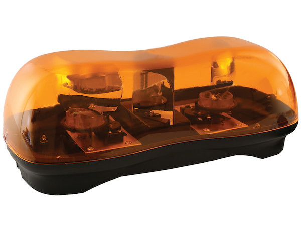 16.6 x 6 Inch Amber Halogen Revolving Light Bar