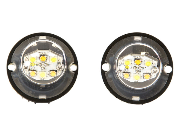 25 Foot Amber/Clear Bolt-On Hidden Strobe Kits With In-Line Flashers With 6 LED