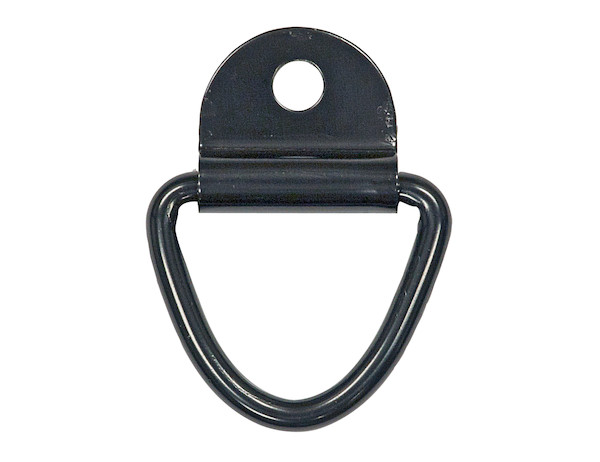 1/4 Inch Forged Rope Ring With 1-Hole Integral Mounting Bracket Zinc Plated