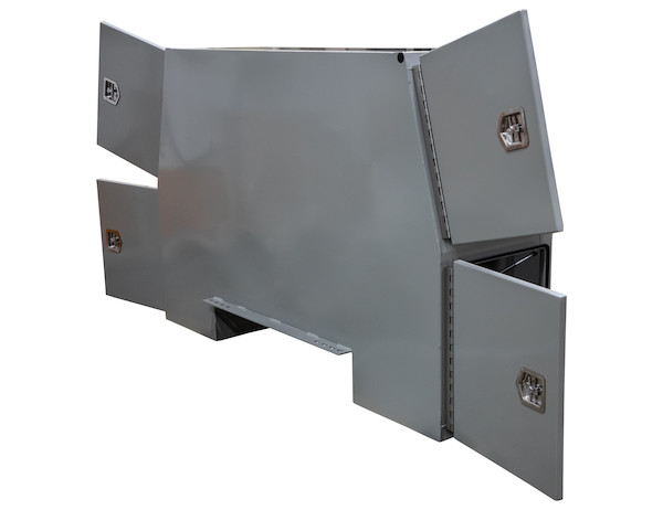 58x24x92 Inch Primed Steel Backpack Truck Tool Box - 8.5 Inch Offset Floor