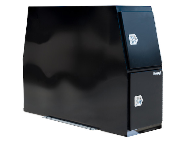 59x24x85 Inch Flat Floor Black Steel Backpack Truck Box