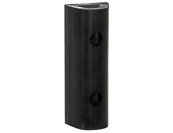 Extruded Rubber D-Shaped Bumper with 2 Holes - 4 x 3-3/4 x 6 Inch Long