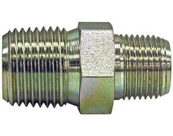 Hex Nipple 1/2 Inch Male Pipe Thread To 3/8 Inch Male Pipe Thread