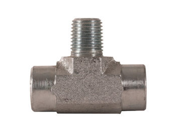 Male Branch Tee 1/4 Inch Male Pipe Thread To Two 1/4 Inch Female Pipe Thread