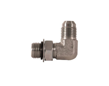 Straight Thread O-Ring 90 Elbow 1/2 Inch Tube O.D. To 3/8 Inch Port Size