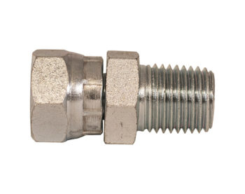 1/2 Inch NPSM Female Pipe Swivel To 3/8 Inch Male Pipe Thread Straight