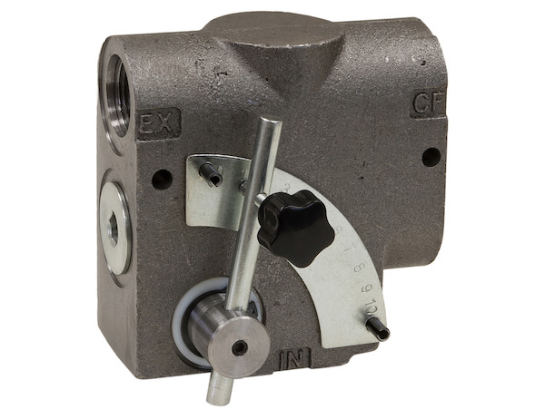 3/4 Inch NPT Side Ported Adjustable Flow Divider Valve 0-30 GPM