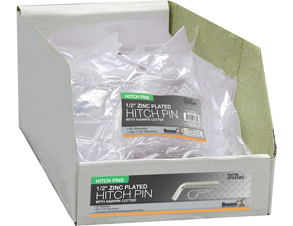 1/2 x 2.84 Inch Clear Zinc Hitch Pin With Cotter