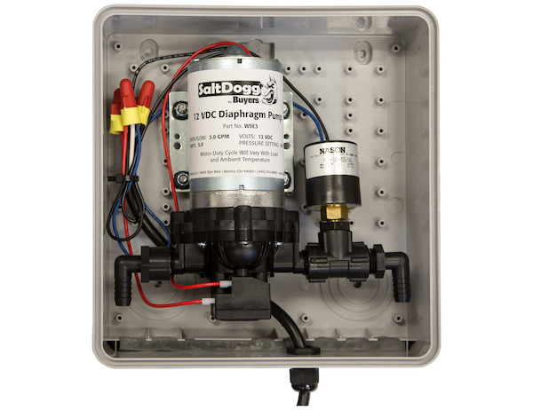 SaltDogg 12 VDC Pre-Wet Enclosure Pump Assembly - 4.5 Gallons Per Minute
