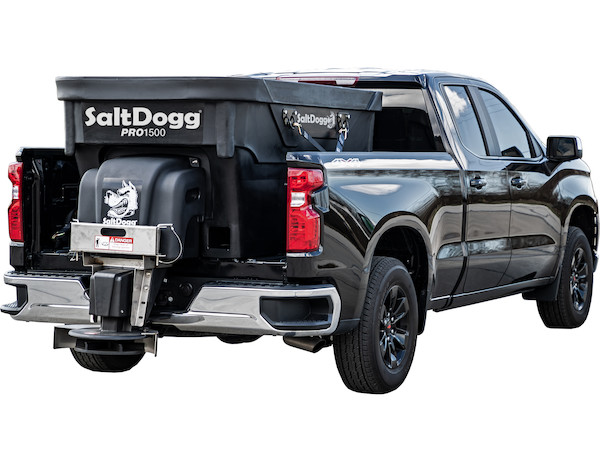 SaltDogg PRO1500 1.5 Cubic Yard Electric Poly Hopper Spreader - Conveyor Chain