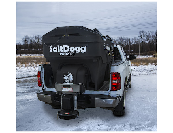 SaltDogg PRO2000 2.0 Cubic Yard Electric Poly Hopper Spreader - Chain