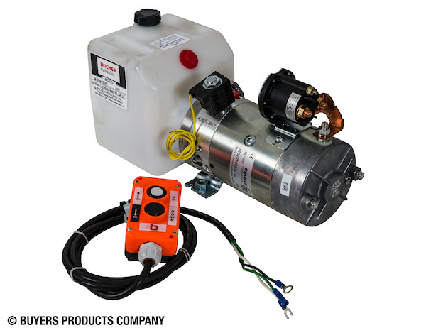 3-Way DC Power Unit-Electric Controls Horizontal 0.75 Gallon Poly Reservoir