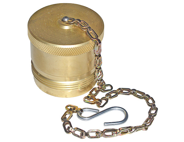 Steel Dust Plug With Chain For 1-1/4 Inch NPT Coupler