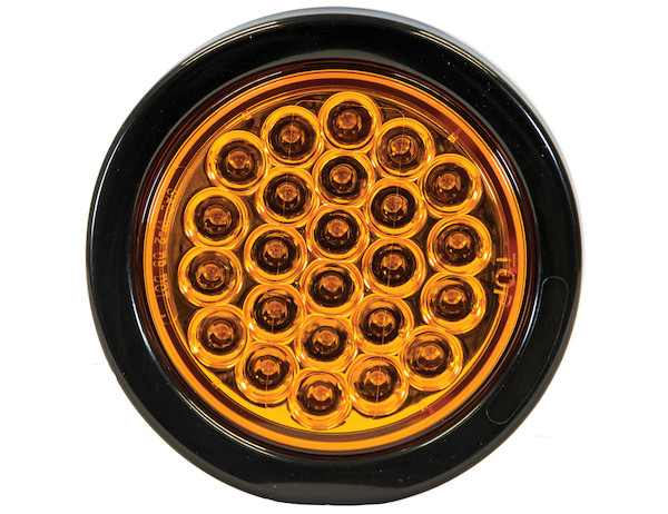 4 Inch Quad Flash Amber Round Recessed Strobe