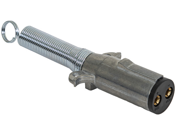 2-Way Die-Cast Zinc Trailer Connector -Trailer Side - Vertical Pins with Spring