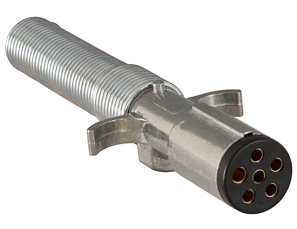 6-Way Die-Cast Metal Trailer Connector with Spring - Trailer Side