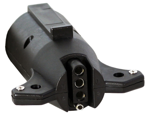 7-Way Flat to 4-Flat Plastic Trailer Connector Adapter