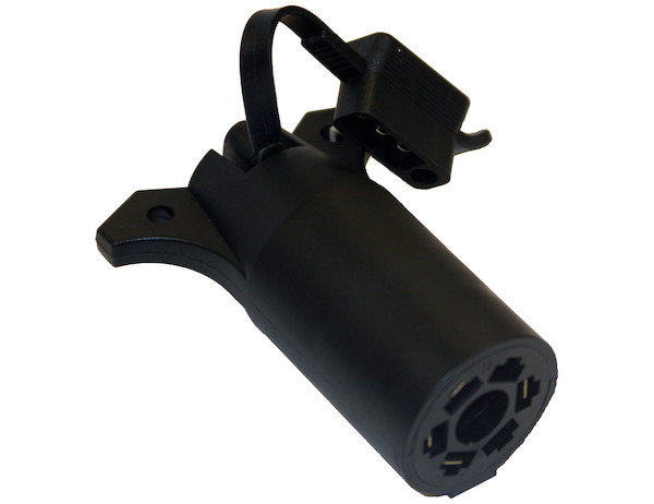 7-Way Flat to 4-Flat Plastic Trailer Connector Adapter with LED Tester