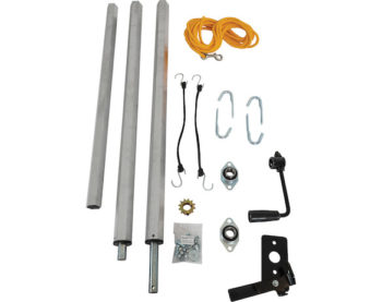 Aluminum Tarp System with Deflector Housing and Mesh Tarp 7-1/2 X 18 Foot