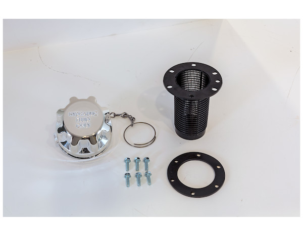 Chrome-Plated Polymer Filler-Strainer Breather Cap Assembly